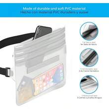 Canotagio Bolsa Impermeable/Cangurera Sumergible a Prueba de Agua Tamaño. Perfecta para Deportes, Senderismo, la Playa y la Alberca. Disponible en 3 Colores. - transparente - Ver 6