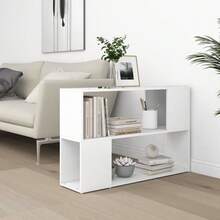 Librería Larryhot Blanca 100x24x63 cm Madera industrial, resistente y duradera, fácil de montar, estilo decorativo, adecuadA, Para guardar adornos, figuras, libros, pequeños objetos, etc. - Blanco - Ver 6