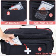 Large Capacity First Aid Kit With Shoulder Strap, Medicine Storage Box, Travel Emergency Bag For Car, Home, Office, Outdoor, Camping, Hiking Travel Essentials Holiday Vacation Medicine Organizer Emergency Kit Medicine Bag Medicine Storage Bag For Travel For Outdoor Portable First Aid Bag