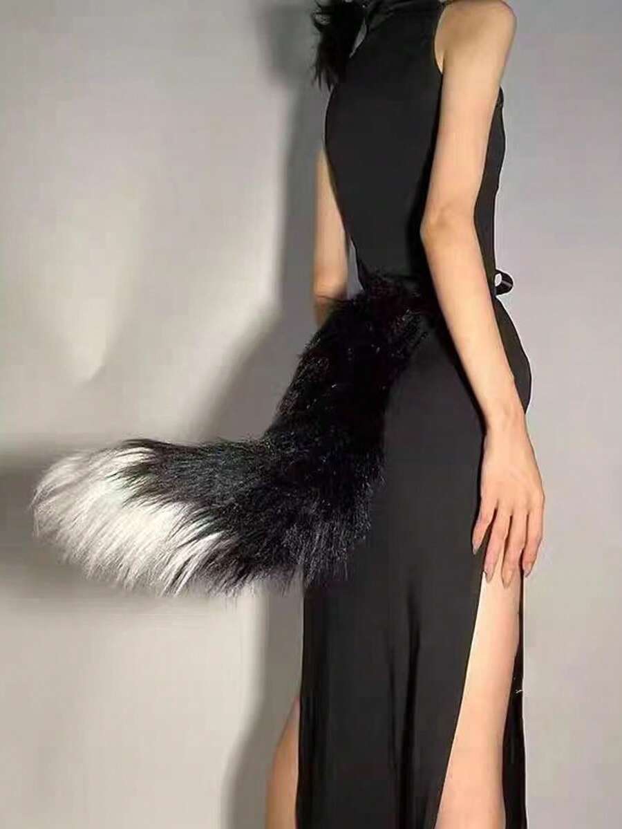 Phụ kiện cosplay tai và đuôi mèo thủ công, đạo cụ hóa trang cáo, Halloween - màu đen - Xem 1