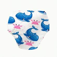 4 件卡通图案训练裤，可洗学习裤，透气训练布尿布，防漏，男女通用，四季婴儿内衣，婴儿可洗印花如厕训练裤，完美礼物 - 彩色 - 查看 24