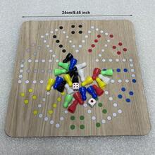 1PC Board Game 6 And 4 Players Gifts Board Game Set Plastic Flying Chess With Rubber Pad Chessboard For Friends Family Game Adults Party Ludo