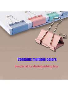 40pcs Assorted Color Small Size Paper Clips, Suitable For Office Organization, Random Packaging