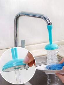 2-częściowa, regulowana, rozsuwana głowica prysznicowa 360 stopni, odpowiednia do łazienki, kuchni, pralni, kompatybilna ze standardowymi kranami, łatwa instalacja, trwała silikonowa konstrukcja, odpowiednia do domu, hotelu, spa, modernizacji łazienki, modny design, przedłużacz kranu z systemem filtracji wody - Wielokolorowe - Zobacz 4