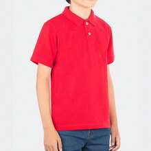 Young Boys Polo Shirts - Red - View 4