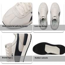 Puma 彪马 R78 尼龙复古轻便舒适休闲运动鞋，低帮系带，399250 - 米白色-黑色 - 查看 6