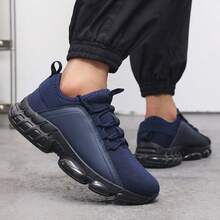 Casual Lace-Up Comfortable Daily Walking Shoes For Men - Blue - View 6