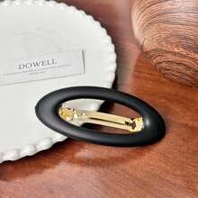 1 件全新哑光一体式弹簧夹，简约优雅大号半丸子发夹，纯色发饰，爪夹，发夹，发夹，发夹，发夹