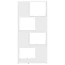 Librería/Divisor de ambientes Larryhot de madera de ingeniería blanca, resistente y duradera, fácil de montar, estilo decorativo, adecuadA, Para guardar adornos, figuras, libros, artículos pequeños, etc. - Blanco - Ver 5