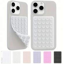 1pc, 40pcs Classic Silicone Suction Cup Double-Sided Handheld Selfie Stick And Stand, Multi-Function Sticky Phone Holder, Reusable Sticky Pad For Phone Stand Or Grip, For Selfie, Video Etc. - Easy Stick, Easy Clean, Suitable For IPhone And Android - Ideal For Shower, Video Recording And Photography Compatible With IPhone, Android Phone, Gift For Birthday, Family, Friends Phone Accessories