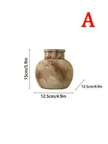 1PC Wabi Sabi Style Ceramic Vase, Centerpieces, Bohemian Style Homestay Decoration Pottery Jar, Suitable For Desktop Flower Arrangement In Living Rooms, Dining Tables, Offices, Bedrooms, Rural Outdoor Vases Home Decor Room Decor Flower Vase Glass Vase
