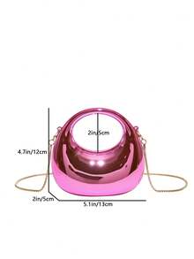 时尚亚克力手包 - 新月设计，优雅的社交名人晚装包，配有可拆卸肩带，个性化时尚配饰 - 彩色 - 查看 13