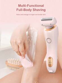 Electric Razors Shaver For Women, 2-IN-1 Women Electric Razor For Leg Arm Face Pubic Area, Cordless Bikini Trimmer Hair Removal For Women With Detachable Head, Painless,Wet & Dry ,Portable Battery-Operated Electric Shaver Epilator & Eyebrow Trimmer For Women - Miniature Facial Hair Removal Device For Face And Body Portable Hair Trimmer Electric Epilator Eyebrow Shaping Tool, Mini Facial Hair Remover, Face Shaver For Women