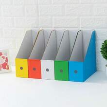 MAGICLULU 1 Juego De Portadocumentos De Color Cajas De Almacenamiento Decorativas Carpeta Organizadora De Papel Estantería Para Oficina Estante Para Archivos De Revistas Carpeta - Vistoso - Ver 5