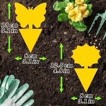 Random Shapes Landisun Fruit Fly Traps 50PCS Fungus Gnat-Traps For Indoor-Outdoor Yellow Fruit-Fly Sticky-Trap Plants Flying Bug Insects Traps