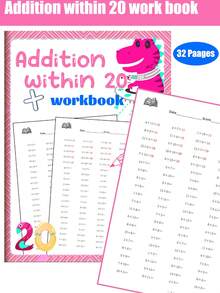 5pcs Reusable Math Practice Notebooks. Suitable For Elementary Grade 1-3 Math Workbooks, Addition & Subtraction Practice Books, 32-Day Timed Addition & Subtraction Arithmetic Practice Notebooks