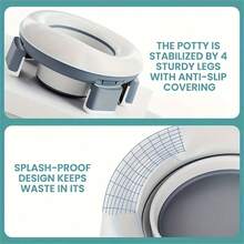 1PC 3-In-1 Portable Baby Travel Toilet Seat - Foldable, Space-Saving Design For Outdoor & Indoor Use, Ideal Gift For Christmas, Halloween, Thanksgiving, Indoor Baby Toilet Seat | Modern Baby Toilet Seat | Compact Baby Toilet Seat