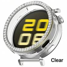1pc Fashionable Single Row Rhinestone PC Protective Case Compatible With Huawei Watch GT4/GT5 41mm, Casual Style