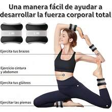 Polainas para Tobillo 1kg, 2 pcs Pesas Para Tobillos, Gimnasio Polainas para Muñecas, Polainas Ajustables de Peso, Correr y Entrenamiento de Fuerza para Mujeres Hombres - Negro - Ver 6