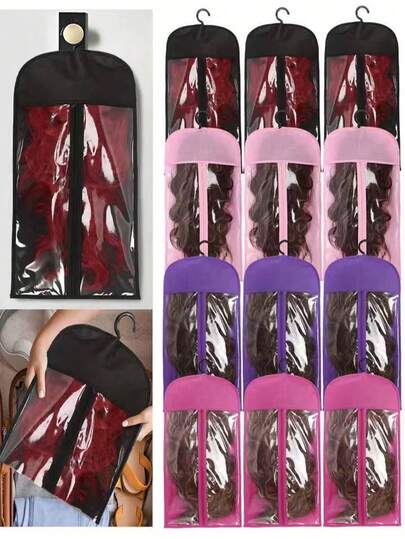 Hair Extension Holder Wig Storage For Multiple Wigs Holder Wig Bags Storage With Hanger Hair Extension Storage Wig Hanger For Multiple Wigs Hair Extensions, Wigs & Accessories