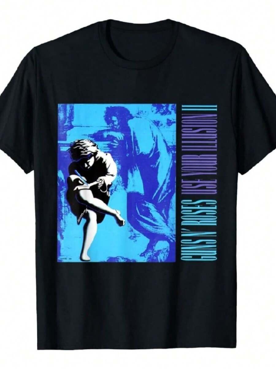 Official Guns N' Roses Use Your Illusion  T-Shirt - 黑色 - 查看 1