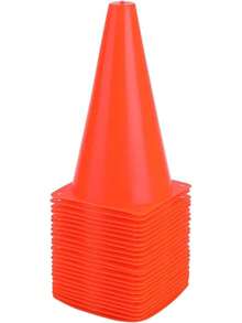 Conos para entrenamiento deportivo como baloncesto, fútbol, entrenamiento de agilidad y coordinación o actividades al aire libre, conos naranjas para el tráfico - 9"-24 piezas - Ver 6