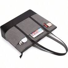 Laptop Tote Bag For Women 1516 Inch Polyester PU Leather Lightweight Business Travel School Bag With Front 3 Pockets