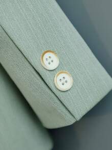 3 pezzi/set Completo formale per ragazzi giovani: giacca + pantaloni + papillon, abito da cerimonia, paggetto da matrimonio, costume per vacanze scolastiche - Verde - Visualizzare 10