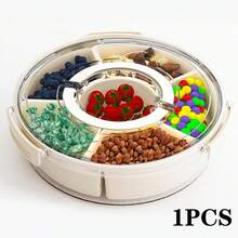 Divided Serving Tray With Lid And Handle Fruit Containers For Fridge Snack Box Container Divided Storage Box For Platters For Serving Food Outdoor Party Snack Cracker And Spice Organizer