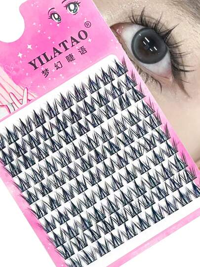 100 PCS Puppy Eye False Eyelashes – Natural Wispy & Fluffy Lashes For Innocent Doll Look, Reusable Strip Lashes For Daily Makeup