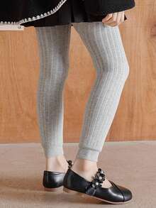 1件装女童连裤袜，婴儿幼儿打底裤，儿童七分裤长，加厚保暖，冬季款式，适合外穿和日常穿着