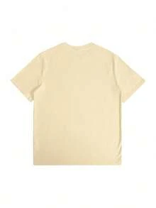 Anti Social Club Men's Casual 220g T Shirt 1pcs Streetwear Style 100% Cotton Rose Floral Digital Printed T Shirt Graphic Tee With Slogan - 杏色 - 查看 2