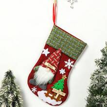 1pc Christmas Stockings, Faceless Old Man Figurine, Three-Dimensional Christmas Linen Stockings, Candy Bag, Gift Bag Pendant Home Decor Christmas Decorations Room Decor - Multicolor - View 12