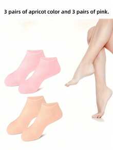 2Pcs Silicone Moisturizing Relief Socks, 1pair High Elastic Absorption Pressure Socks, Reusable Aloe Socks, Overnight SPA Sock, Anti-Slip Gel Heel Socks For Women Men Dry Skin Dry Feet Rough Skin, Home Foot Care, Use With Your Favorite Lotions, And Creams,Bag,Organizer,Storage