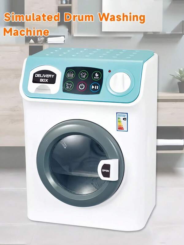 Children's Toy Washing Machine, Pretend Play Household Appliances Toys ,With Light And Sound Effects,Simulate The Process Of Washing Clothes,Pretend Toys ,Household Appliances Toys, Roleplay Game, Unisex Educational Toy, Festival Birthday Gift,Kids Toys,Mini Simulation Home Appliance Toy,Baby Toys,Girls Toys,Kids Games,Toddler Toys