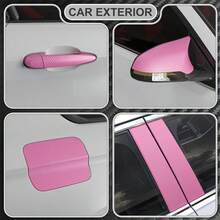 3D Pink Carbon Fiber Vinyl Wrap Roll, With Air Release Technology - Self-Adhesive Car Sticker, Suitable For Exterior And Interior Vehicle, Fits Most Vehicles, Durable And Easy To Apply, Vehicle Customization, Modern Vehicle Style, High-Quality Adhesive