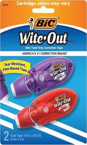 BIC Wite-Out Brand EZ Correct Correction Tape, 198 Feet, 4-Count Pack Of White Correction Tape, Fast, Clean And Easy To Use Tear-Resistant Tape Office Or School Supplies - Màu B - Xem 1