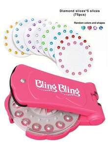 Hair Bedazzler Kit With Rhinestones, Glam Collection Hair Gems For Girls,Come With Glam Styling Tool And 180/75 Gems - Load, Click, Bling! Hair, Fashion, Anything! Valentine's Day - Multicolor - View 10