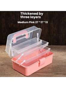 1 Stück wasserdichte mehrstöckige Medizinaufbewahrungsbox - tragbarer Haushalts-Notfallmanager, mit Schnappverschluss, aus strapazierfähigem Kunststoff gefertigt, rechteckiger großer Haushalts-Medizinschrank mit mehreren Fächern, Erste-Hilfe-Tragetasche für Familien-Notfälle