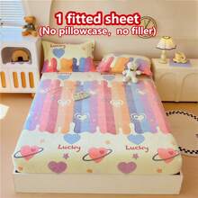 1pc Thick Soft Breathable Snowflake Printed Fitted Mattress Cover (Twin Size), Warm-To-The-Touch Moisture-Wicking, Non-Slip Mattress Protector, Easy Removable & Machine Washable, Suitable For All Seasons, 11 Inch Depth