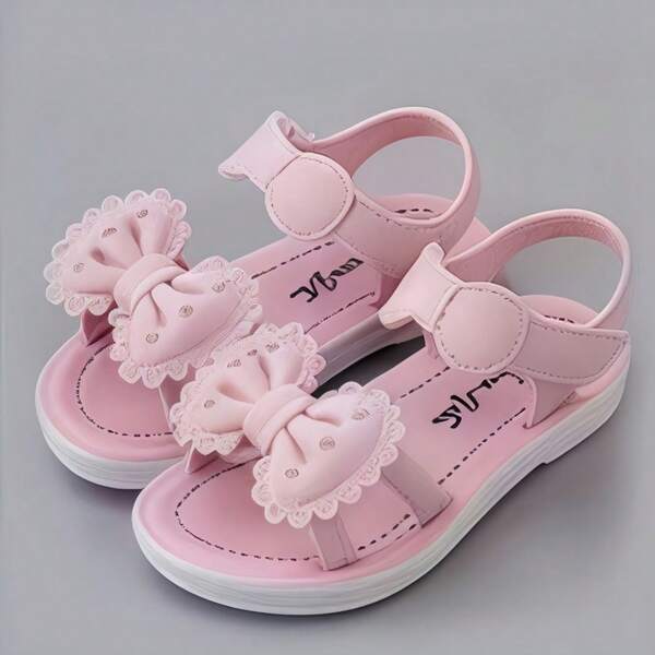 Neue weiche Prinzessin Sandalen mit offener Zehenpartie, süßes, lässiges Schmetterlings-Design für Kleinkind Mädchen, modisch & niedlich, Sommer