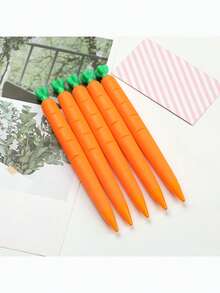 5pcs Or 2pcs,Carrot,Automatic Pencil,0.5mm/0.7mm,Vegetable Shape,Office Stationery For Students,Funny Writing Pens,Activity Pencils,Gifts For Friends,Kids For The School Season