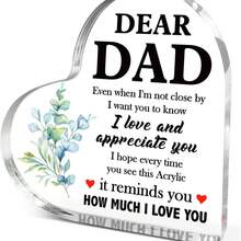 لوحة زخرفية الأبعاد من الاكريليك بنص فرنسي "أحبك يا أبي"، بتصميم قلب ثنائي الأبعاد، لا يحتاج إلى بطاريات، ديكور المنزل والمكتب، هدية كلاسيكية مناسبة طوال العام، مسطح ثنائي الأبعاد