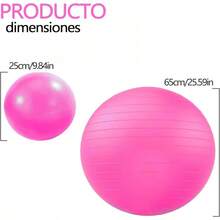 2pcs Pelota Pilates Incluye Pelota Yoga Grande de 65cm y Pilates Mini Ball de 25cm,Pelota para Embarazadas Antideslizante y Antichoque,Pelotas para Ejercicio chica Antipinchazos para Deportes,Fitness - rosa - Ver 6