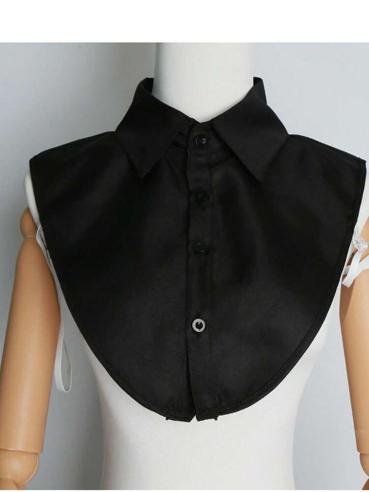 4 pezzi/1 set Colletto staccabile a punta di colore unito, set di colletti versatili per camicie, adatto per decorazioni natalizie - Collare finto fatto a mano - Visualizzare 14