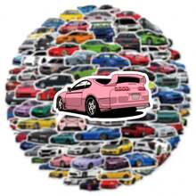 100 pegatinas con temática de coches deportivos, no repetitivas, delicadas, con acabado mate, autoadhesivas, de PVC, con diseño de dibujos animados, de forma asimétrica, sin texto en inglés, de un solo uso, con acabado mate, para regalos de vacaciones, decoración de fiestas, vuelta al cole, recompensas en clase, regalos de cumpleaños, patinetas, equipaje, bicicletas, scooters, botellas de agua