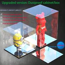 亚克力展示盒/收纳盒/防尘展示柜/礼品展示柜/收藏柜（高清加厚亚克力模块+镜面底座，需自行组装，请观看组装视频，易于组装），适用于展示雕像/产品展示/模型展示/积木娃娃展示/包包收纳/娃娃收藏/收藏展示，多种尺寸可选。