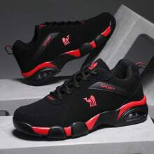 Zapatillas de deporte casuales y versátiles para hombres - Rojo - Ver 3