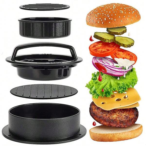 Prasa do burgerów 3 w 1 – z łatwością przygotujesz tradycyjne burgery faszerowane i mini burgery