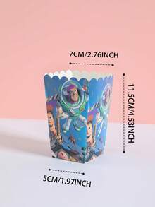 Disney Boîtes à pop-corn jetables Pixar jouet Story, 10/25 pièces, boîtes de conditionnement décoratif à usage unique, boîtes à aliments, boîtes à desserts, boîtes à collations, fournitures de fête, convenant à diverses fêtes et réunions